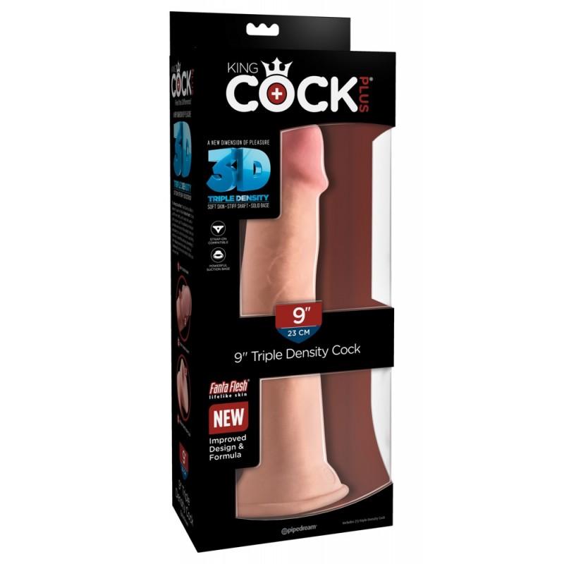 Realistlik dildoga iminapaga 26,7cm ihuvärvi - King Cock