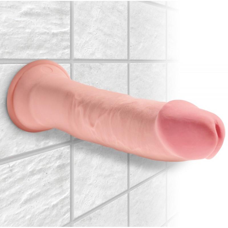 Realistlik dildoga iminapaga 26,7cm ihuvärvi - King Cock