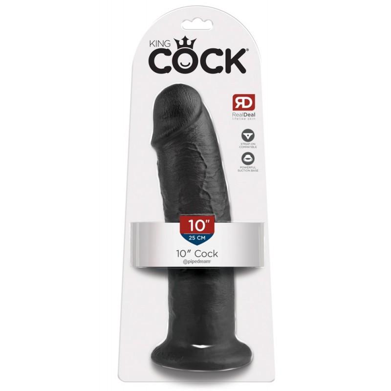 Фаллоимитатор на присоске King Cock 10" Cock, черный