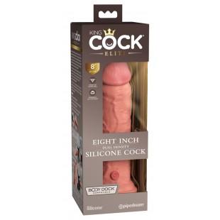 Topelt tihedusega dildo 22cm ihuvärvi - KING COCK Elite