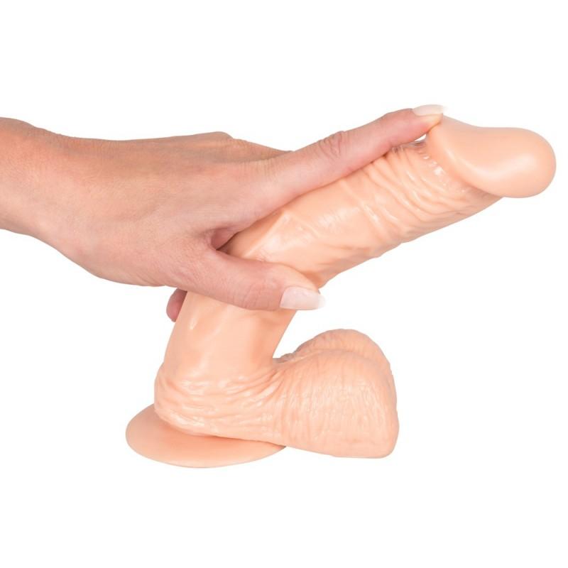 Dildo munanditega 22,5cm ihuvärvi - European Lover