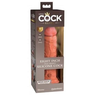 Topelt tihedusega dildo 22cm ihuvärvi - KING COCK Elite