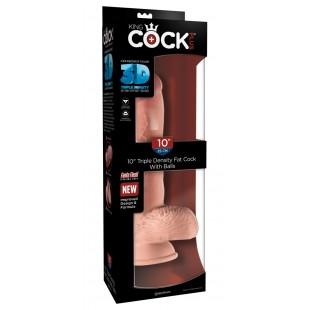 Kolmekordse tihedusega dildo munanditega 28cm - King Cock