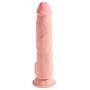 Kolmekordse tihedusega dildo munanditega 28cm - King Cock