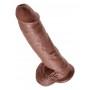 King cock 10 inch balls brown