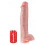 Телесный фаллоимитатор-гигант 15" cock with balls - 40,6 см.