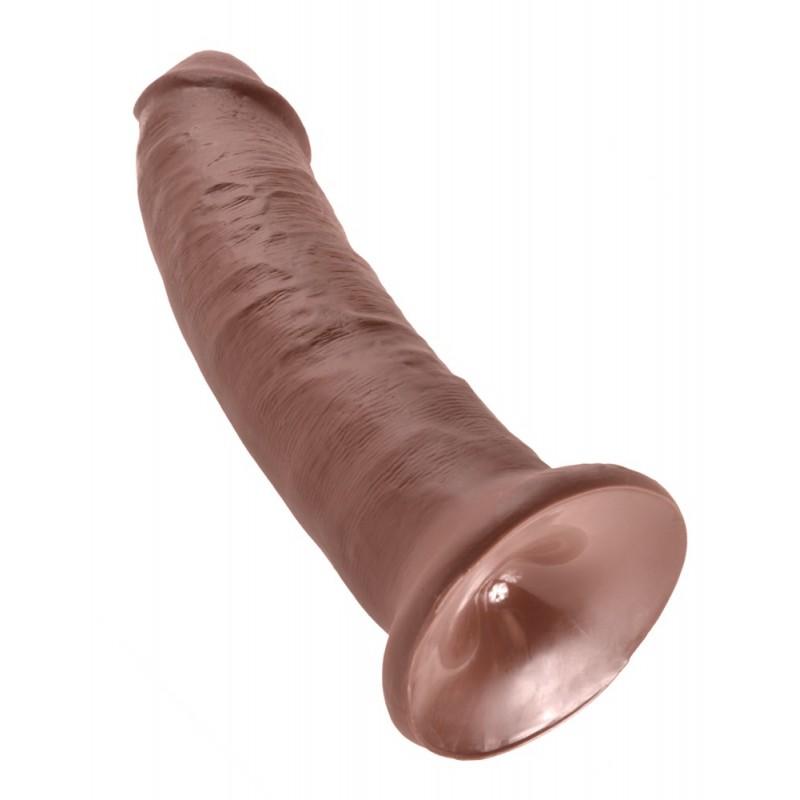 Imemiskupuga dildo 24cm pruun - King Cock