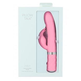 rabbit vibrator with rotating shaft pink - pillow talk