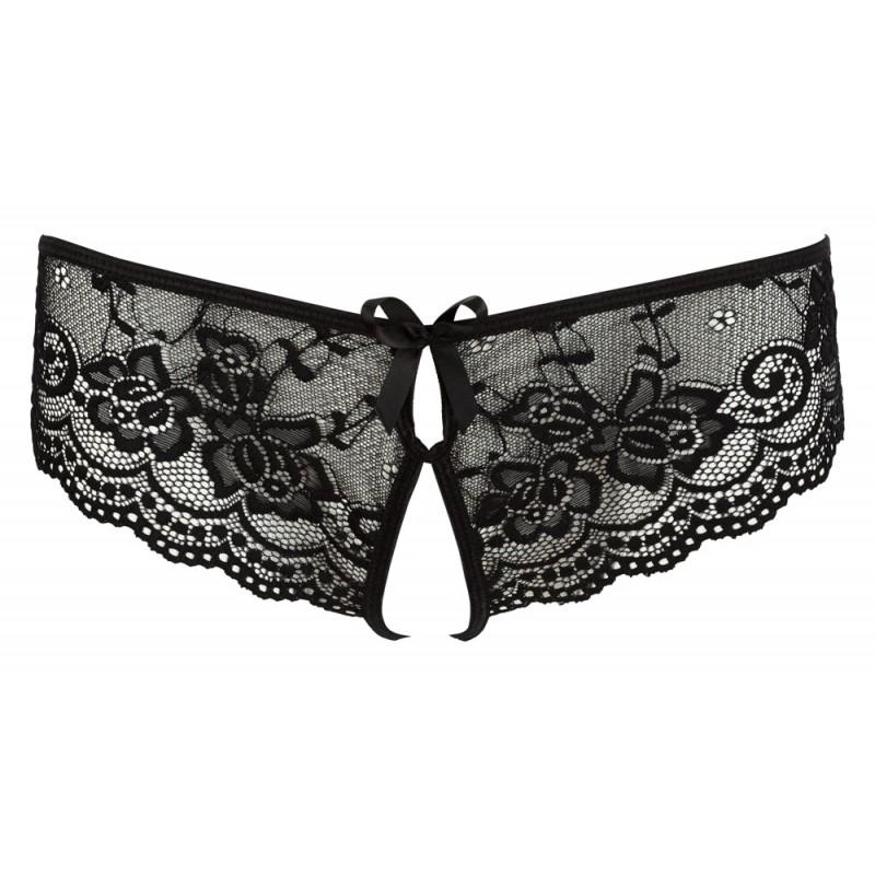 Pitsilised avatud jalgevahega püksikud mustad S - cottelli collection lingerie