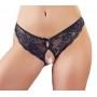 Crotchless lace slip l