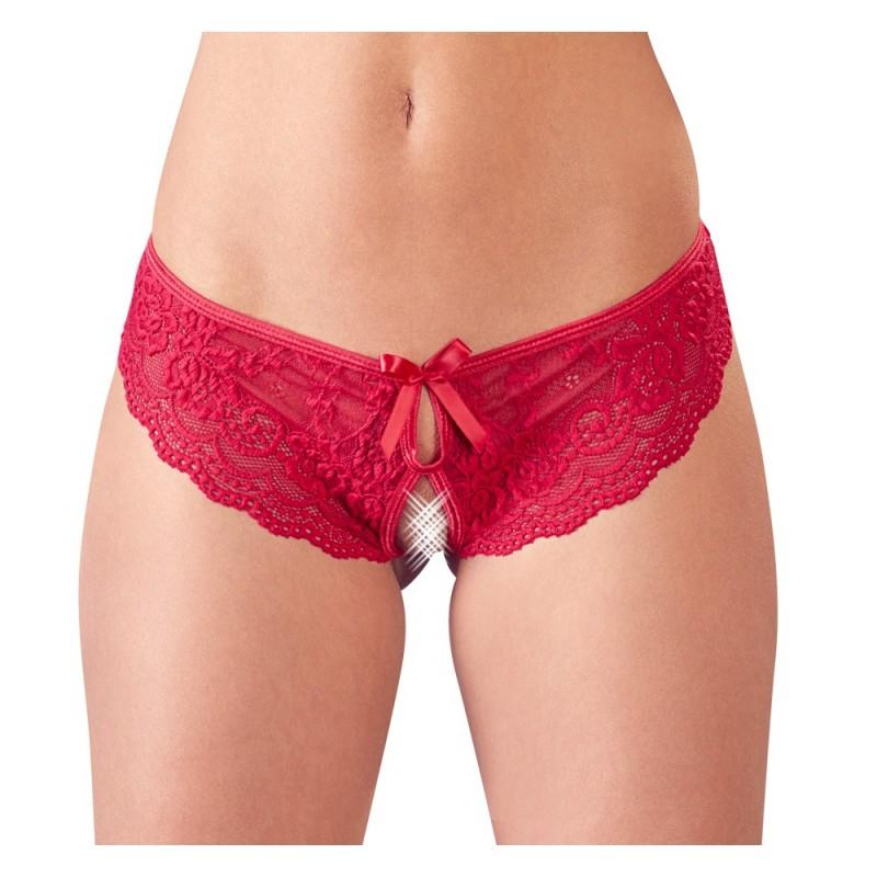 Lace panties crotchless s