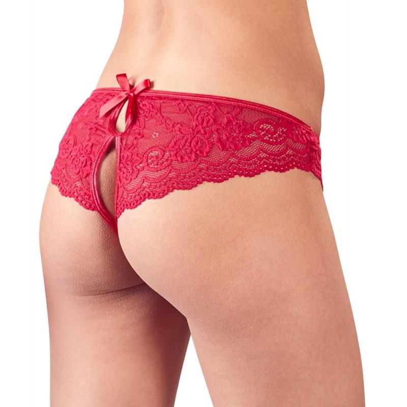 Lace panties crotchless s