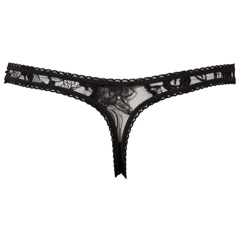 Crotchless string black l