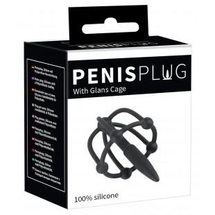 Penis plug with glans cage