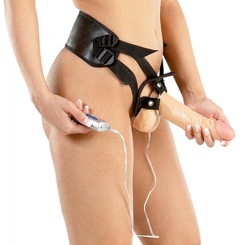 Gigolina vibrating strap-on