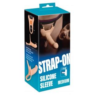 Silicone strap-on +5cm medium