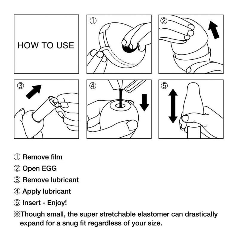 Masturbatsiooni munade komplekt 6 tk - tenga - mesh