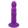 Topelt tihedusega silikoonist dildo 18,2cm lilla - Hitsens 1