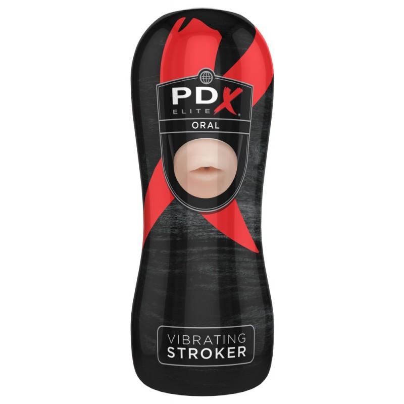 Мастурбатор с вибрацией Pipedream Pdx Elite Oral Stroker, черный