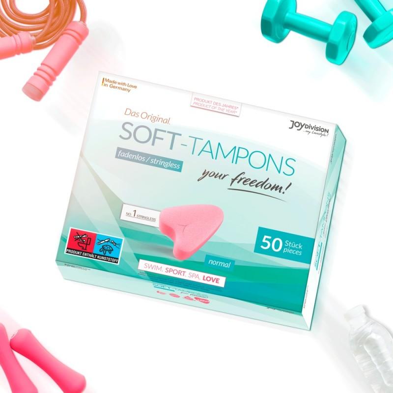 Erilised niidita tampoonid erinevateks tegevusteks 50 tk - Soft Tampons