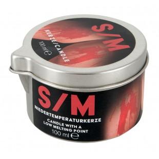 S/m candle in a tin red 100 g