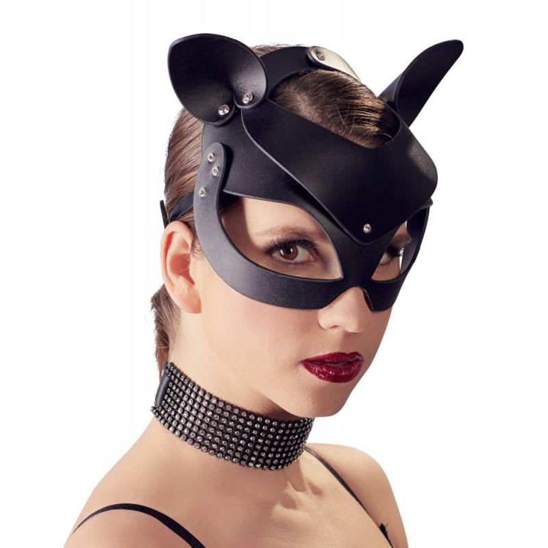 Bad kitty cat mask rhinestones