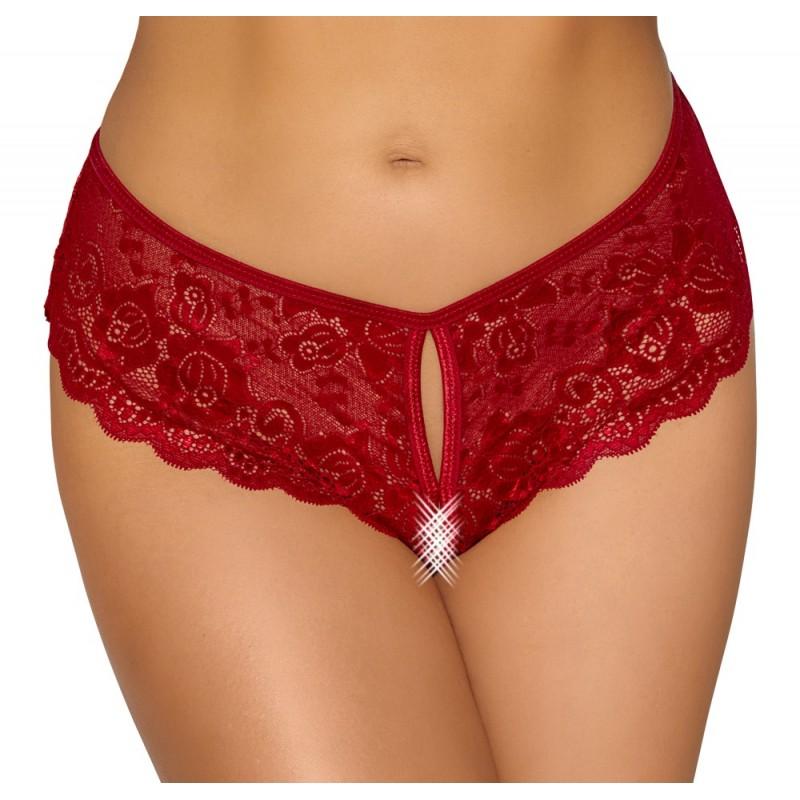 Crotchless panty red L