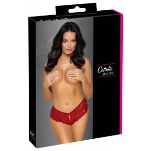 Crotchless panty red L