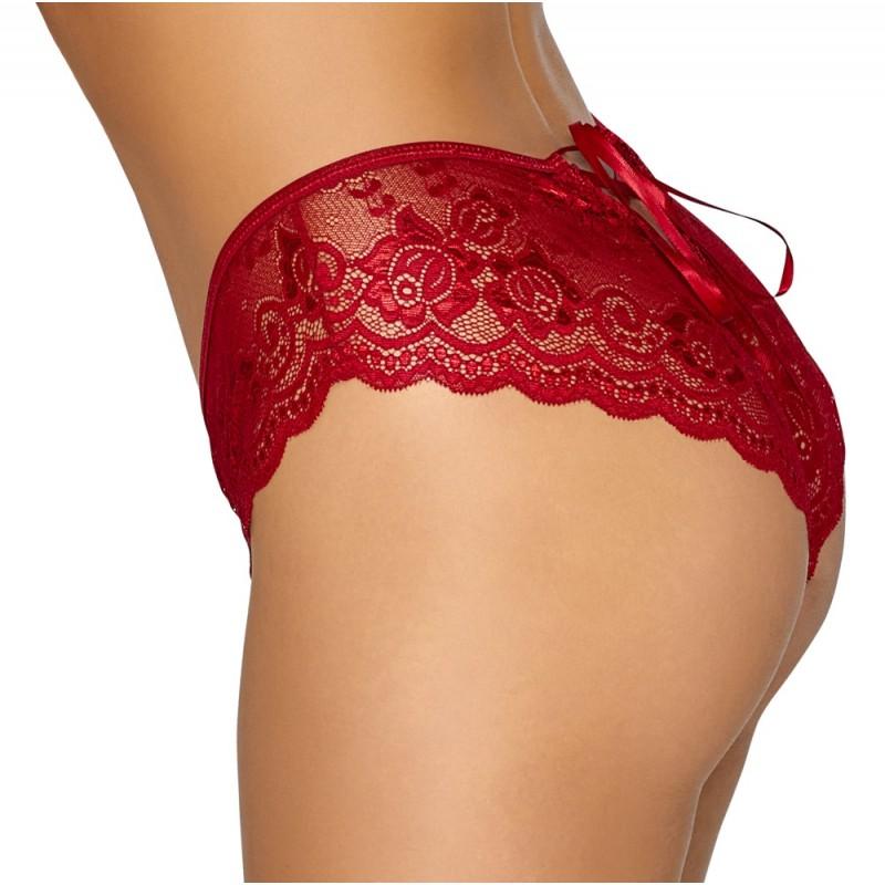 Crotchless panty red S