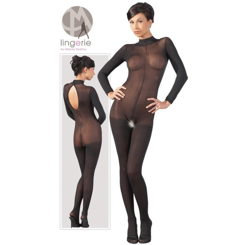 Catsuit with lace collar m/l