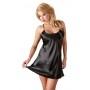 Satin chemise black s