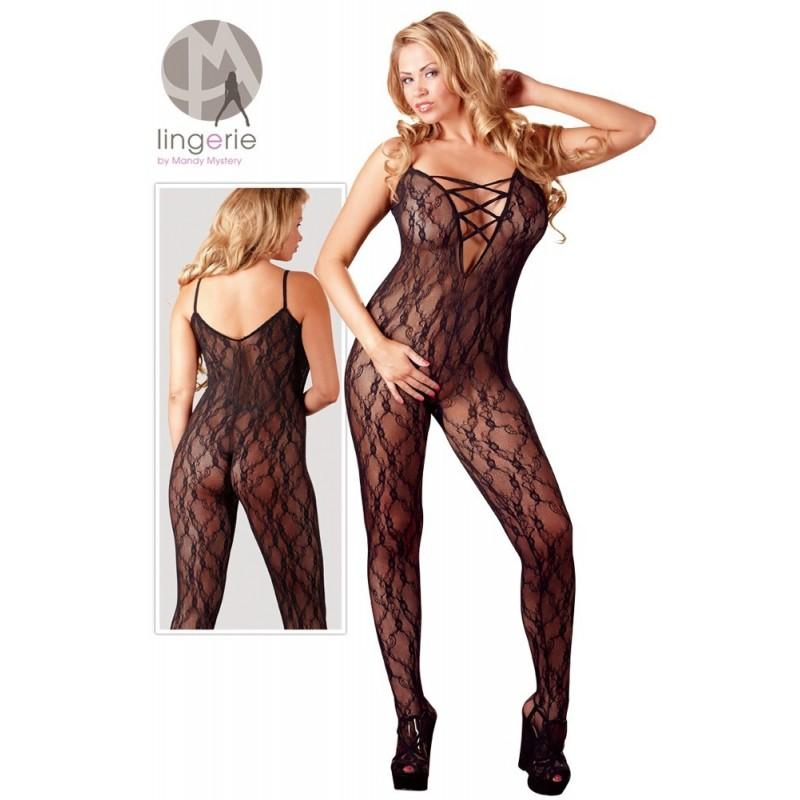 Эротическое бельё больших размеров catsuit schwarz xxl-xxxl сексуальное