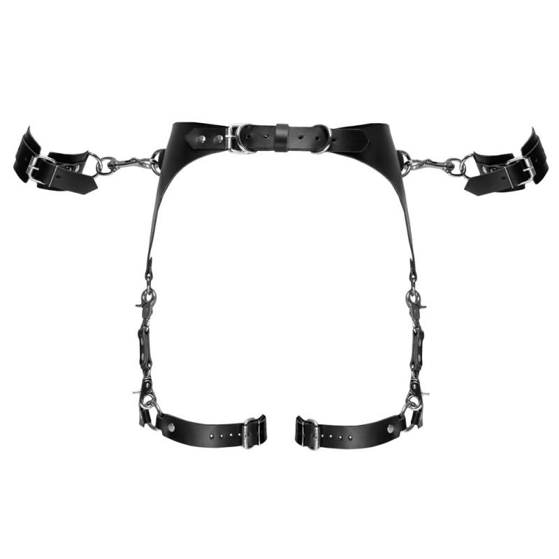 Leather suspender belt l/xl