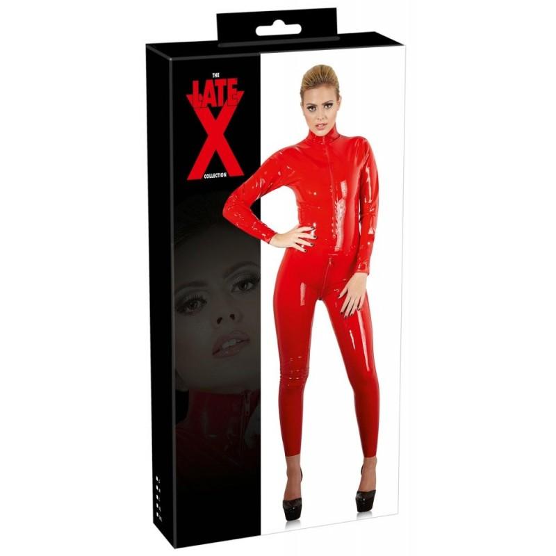 Latex catsuit red xl