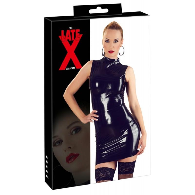 Latex dress black l