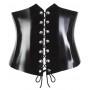 Latex waist cincher black m