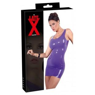 Latex mini dress purple m