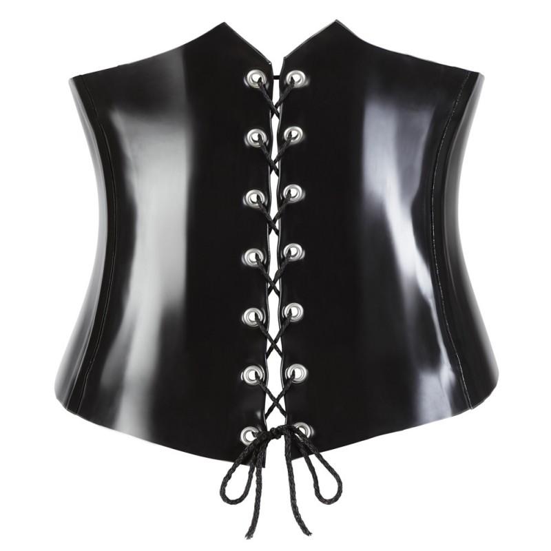 Latex waist cincher black l