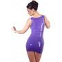 Latex mini dress purple l