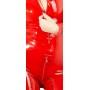 Latex catsuit red s