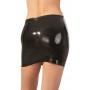 Latex mini skirt black l