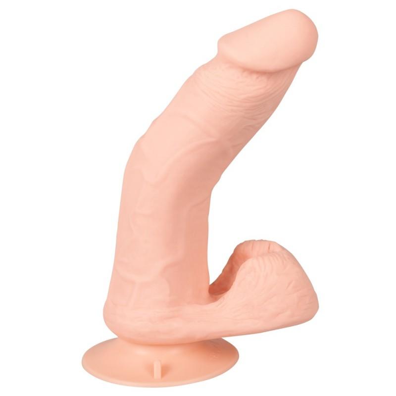 Kokkupandav vibreeriv dildo kaugjuhtimispuldiga 20,8 cm nahavärvi - Nature Skin