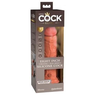 Topelt tihedusega vibreeriv dildo 22cm - KING COCK Elite