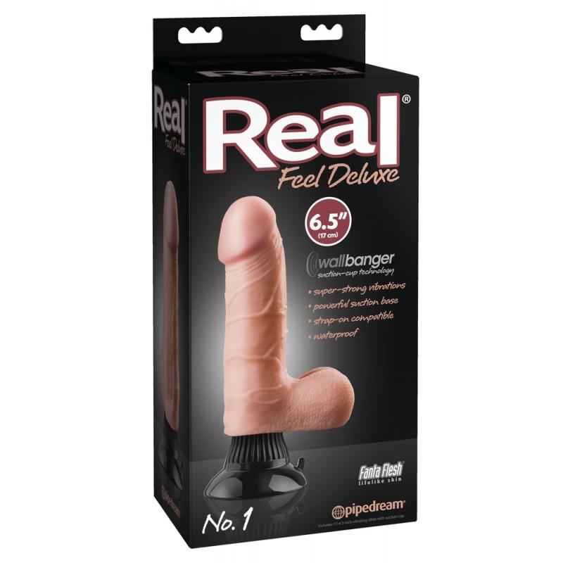 16.5cm Реалистичный вибратор на присоске Pipedream Real Feel Deluxe 6.5 No. 1, телесный