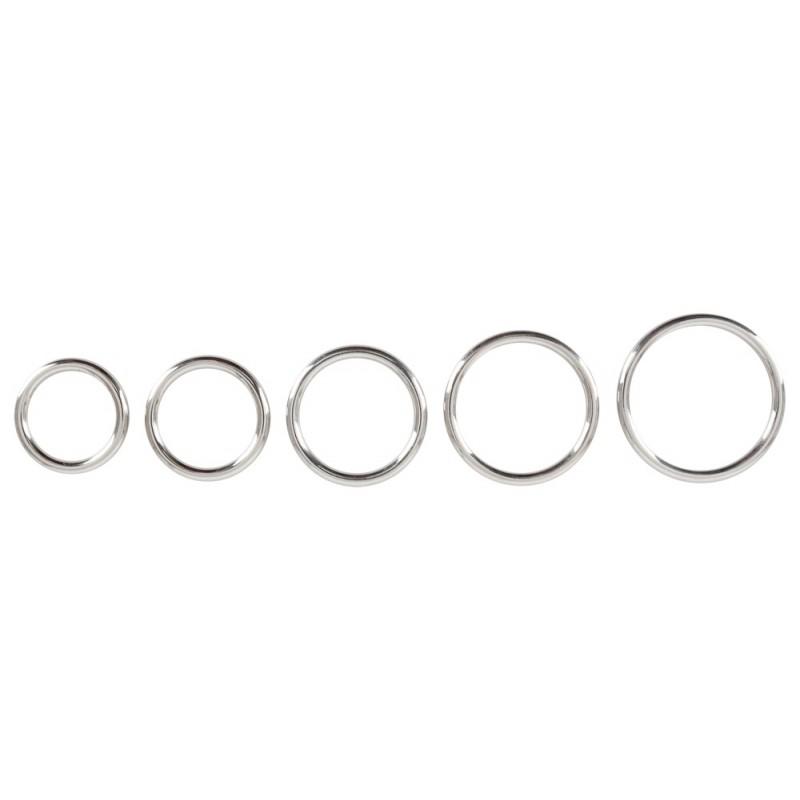 Bad kitty set of 5 metal rings