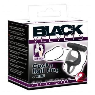 Кольцо лассо насадка на пенис член black velvets cock & ball ring