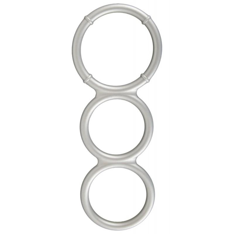 Metallic Silicone Triple Ring