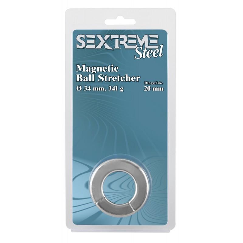 Кольцо лассо насадка на пенис член magnetic ball stretcher 20 mm