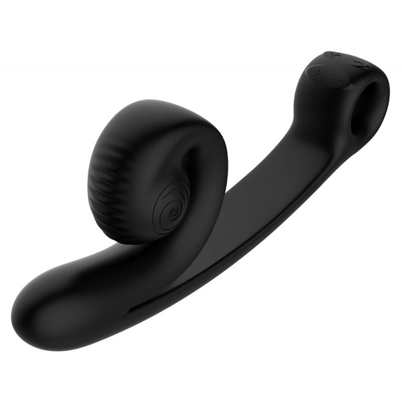 Vibrator for simultaneous stimulation of the G-spot and clitoris Black - Snail Vibe