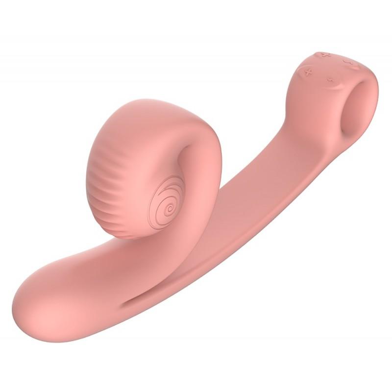 Vibrator for simultaneous stimulation of the G-spot and clitoris Light-pink - Snail Vibe